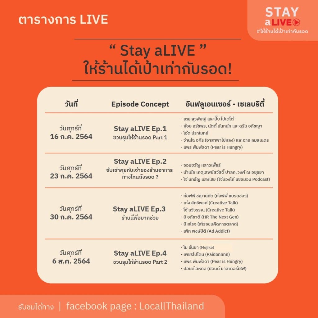 ตารางไลฟ์สด