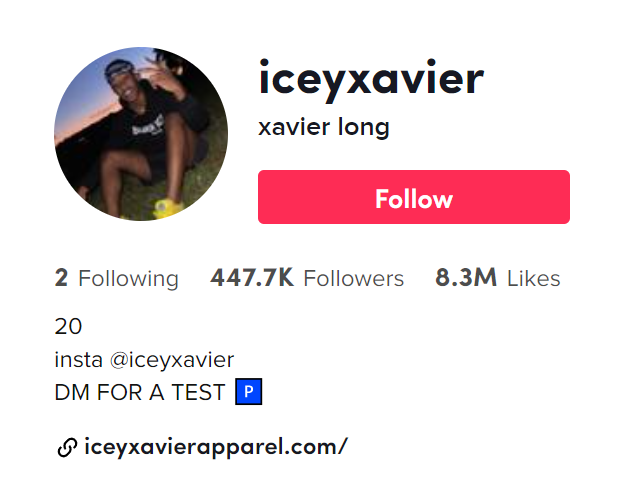Xavier tiktok account