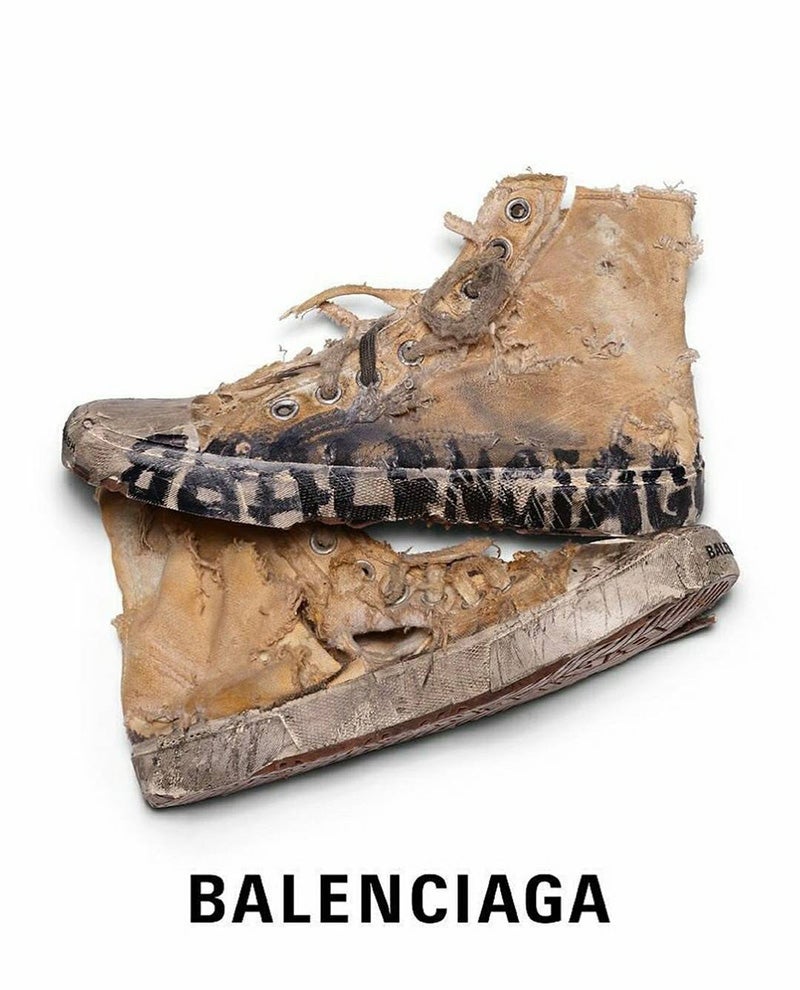 balenciaga รองเท้าผ้าใบขาด