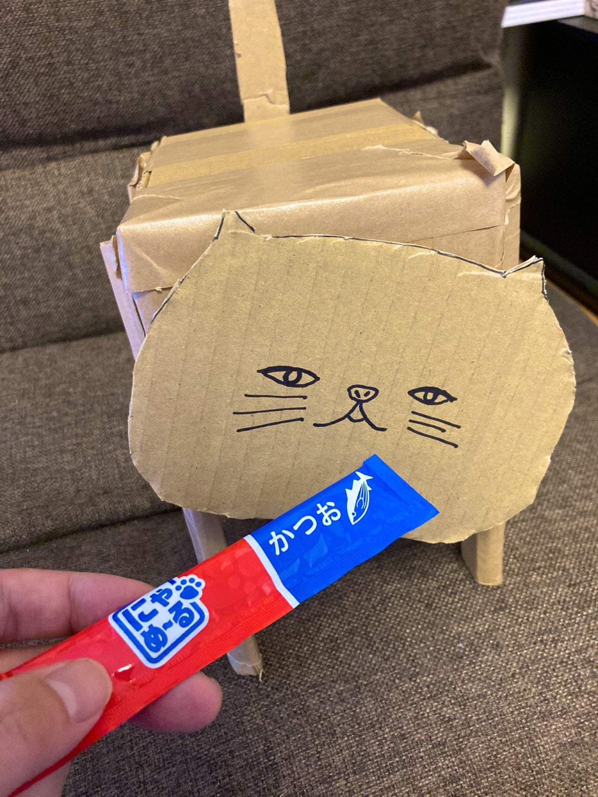 พับแมวจากกล่องกระดาษ