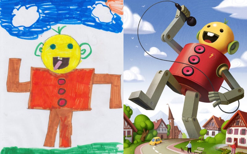 ภาพวาดสัตว์ประหลาดของเด็กน้อยและศิลปิน The Monster Project
