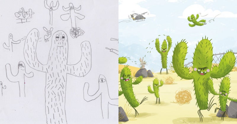 ภาพวาดสัตว์ประหลาดของเด็กน้อยและศิลปิน The Monster Project