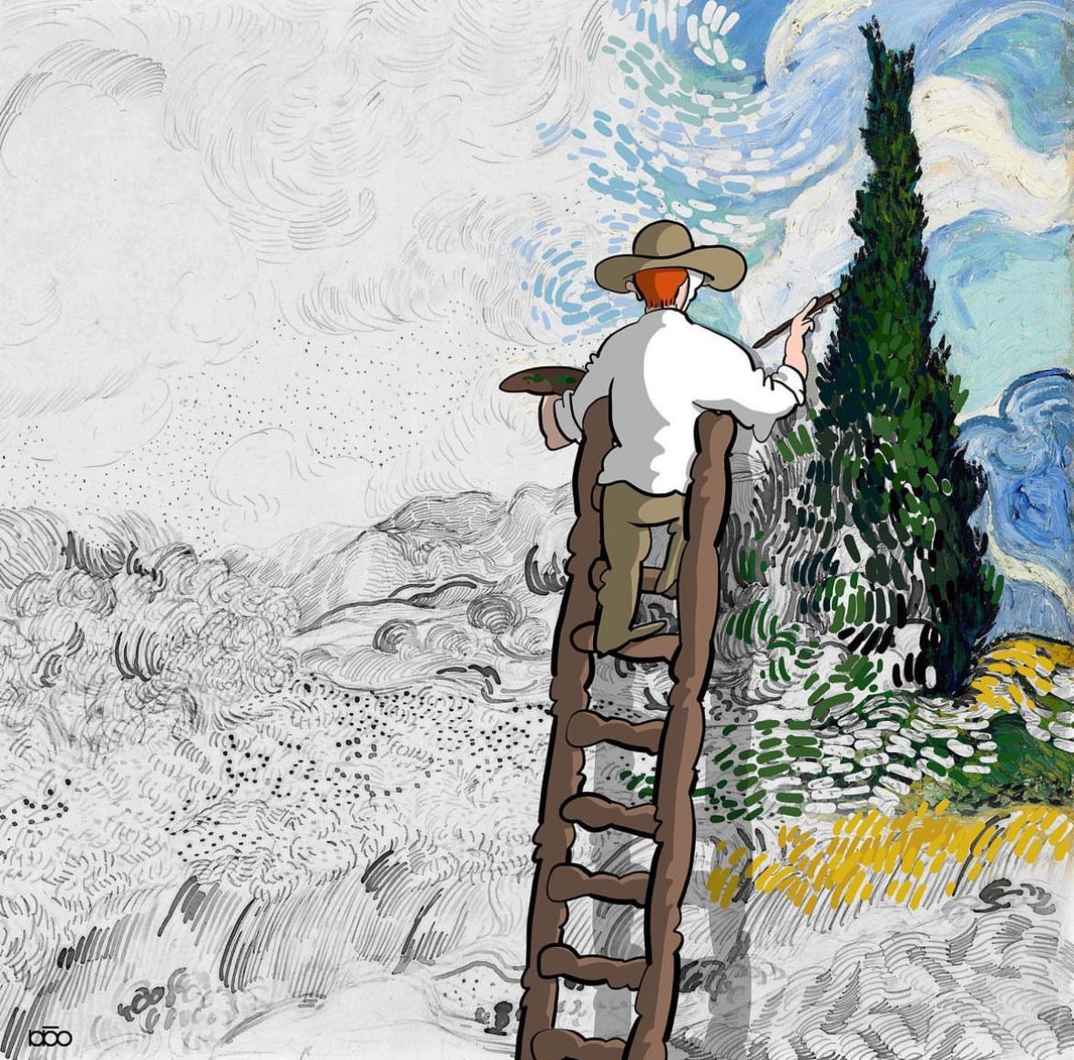 ภาพวาด การจำลองใช้ชีวิต ศิลปินแวนโก๊ะ Vincent Van Gogh
