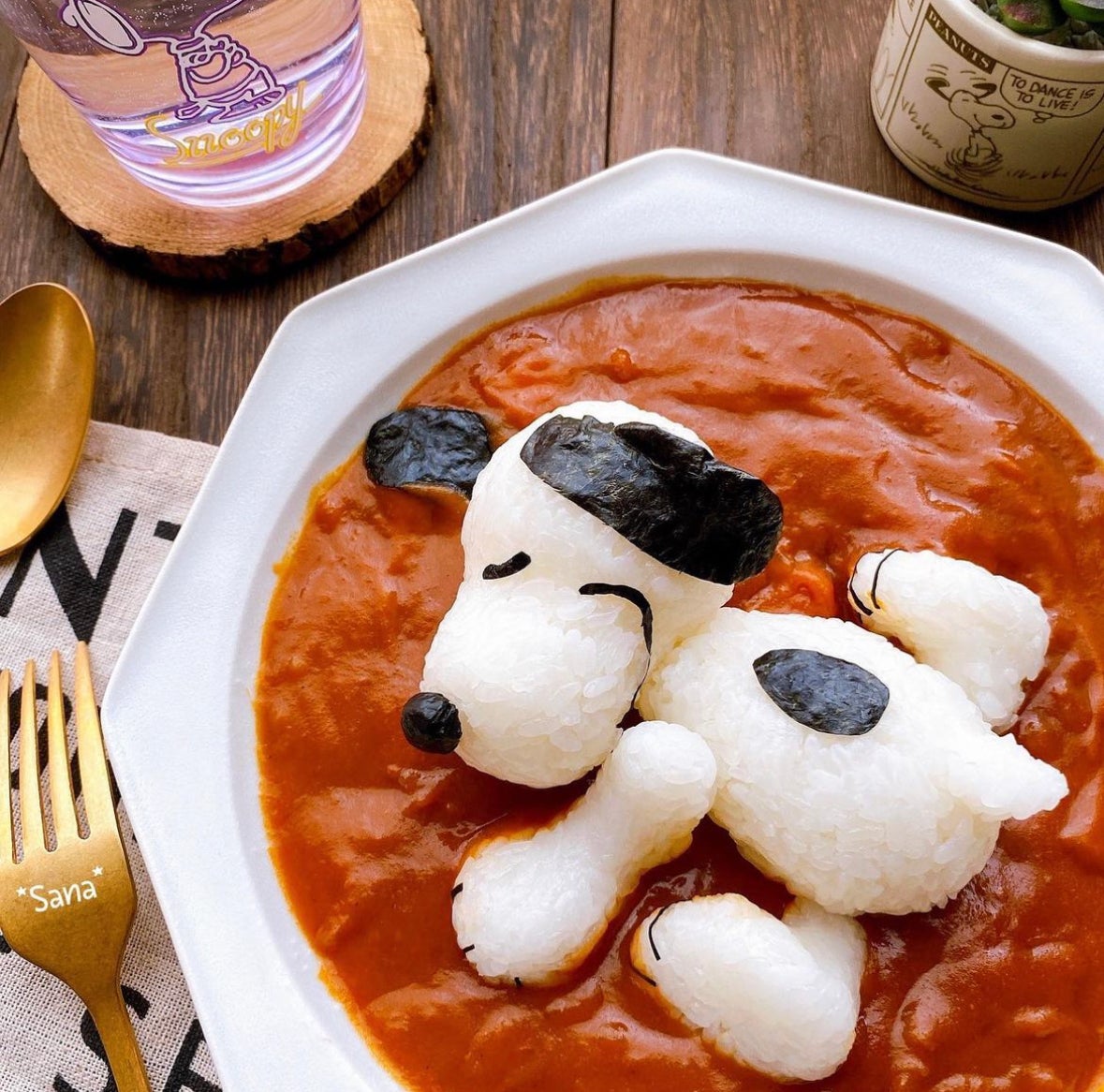 ไอเดียแต่งจานอาหาร ของหวาน ขนม การ์ตูน สนูปี้ Snoopy