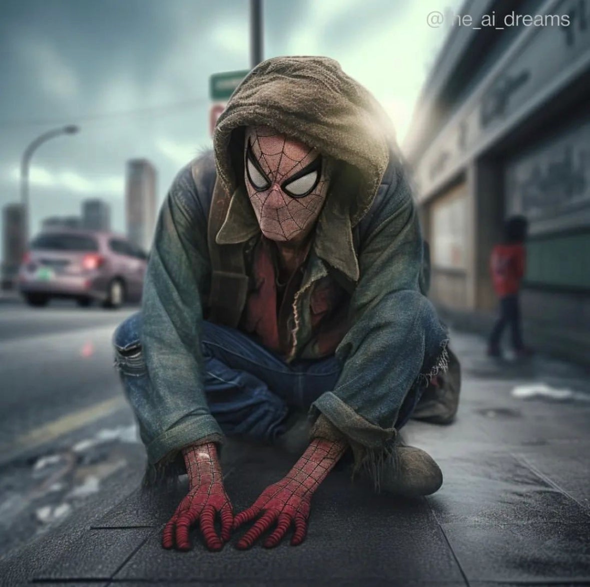 AI ซูเปอร์ฮีโร่ Marvel DC ลำบาก homeless