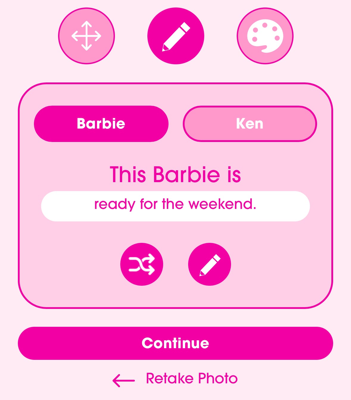 สร้างภาพ บาร์บี้ เคน barbie (2023)
