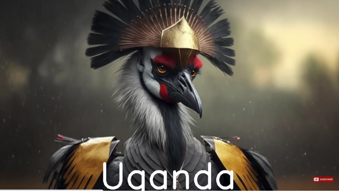 ยูกันดา (Uganda) - นกกระเรียนมงกุฎเทา