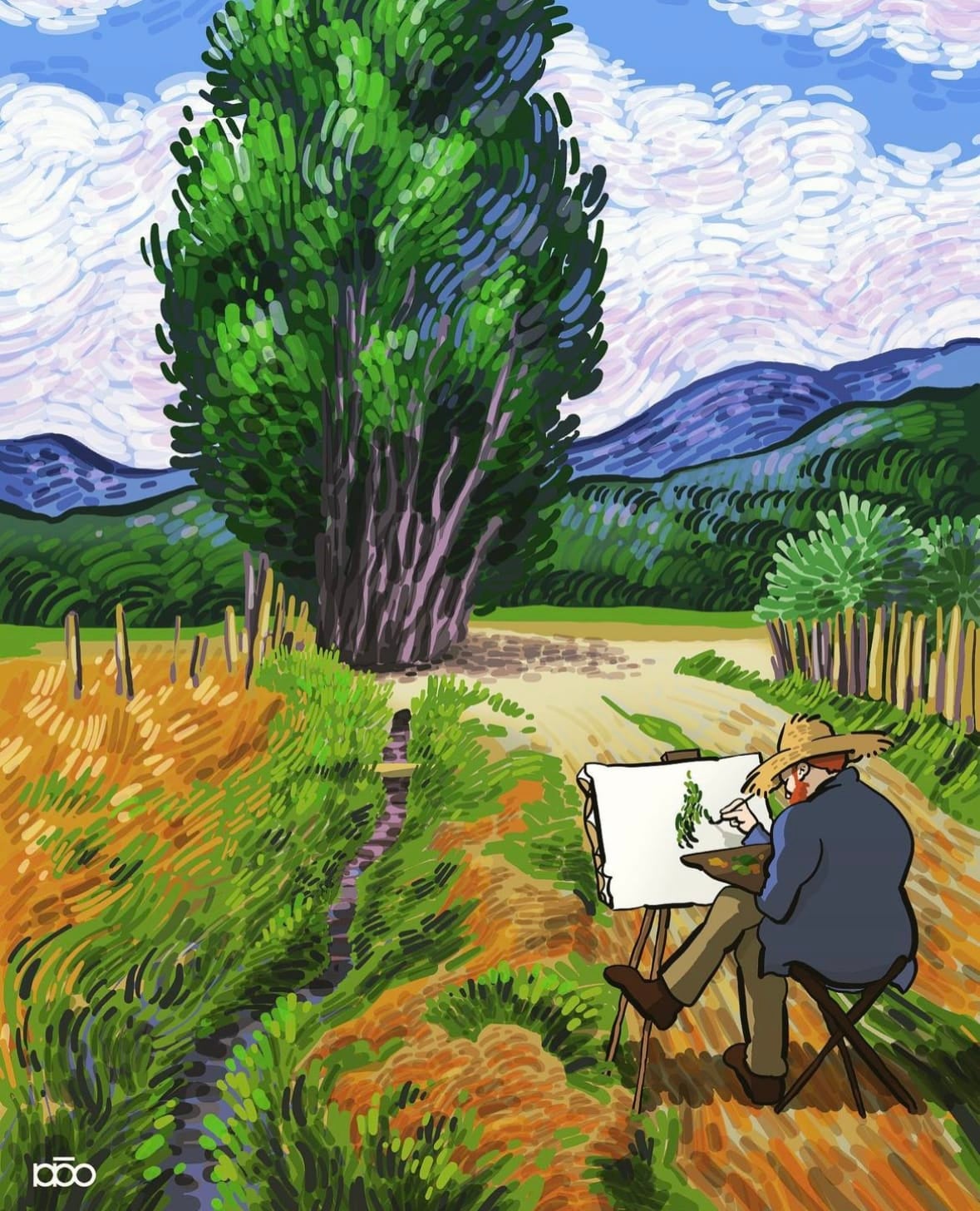 ภาพวาด การจำลองใช้ชีวิต ศิลปินแวนโก๊ะ Vincent Van Gogh