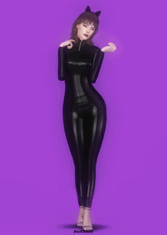 Catwoman Sims 4 Halloween โดย "BackTrack"