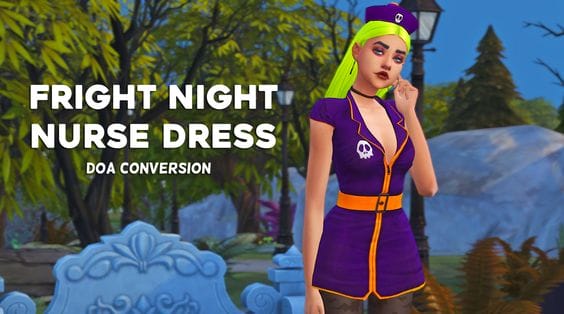 Fright Night Nurse Dress โดย &Quot;Lay-Zee Ne-Ef&Quot;