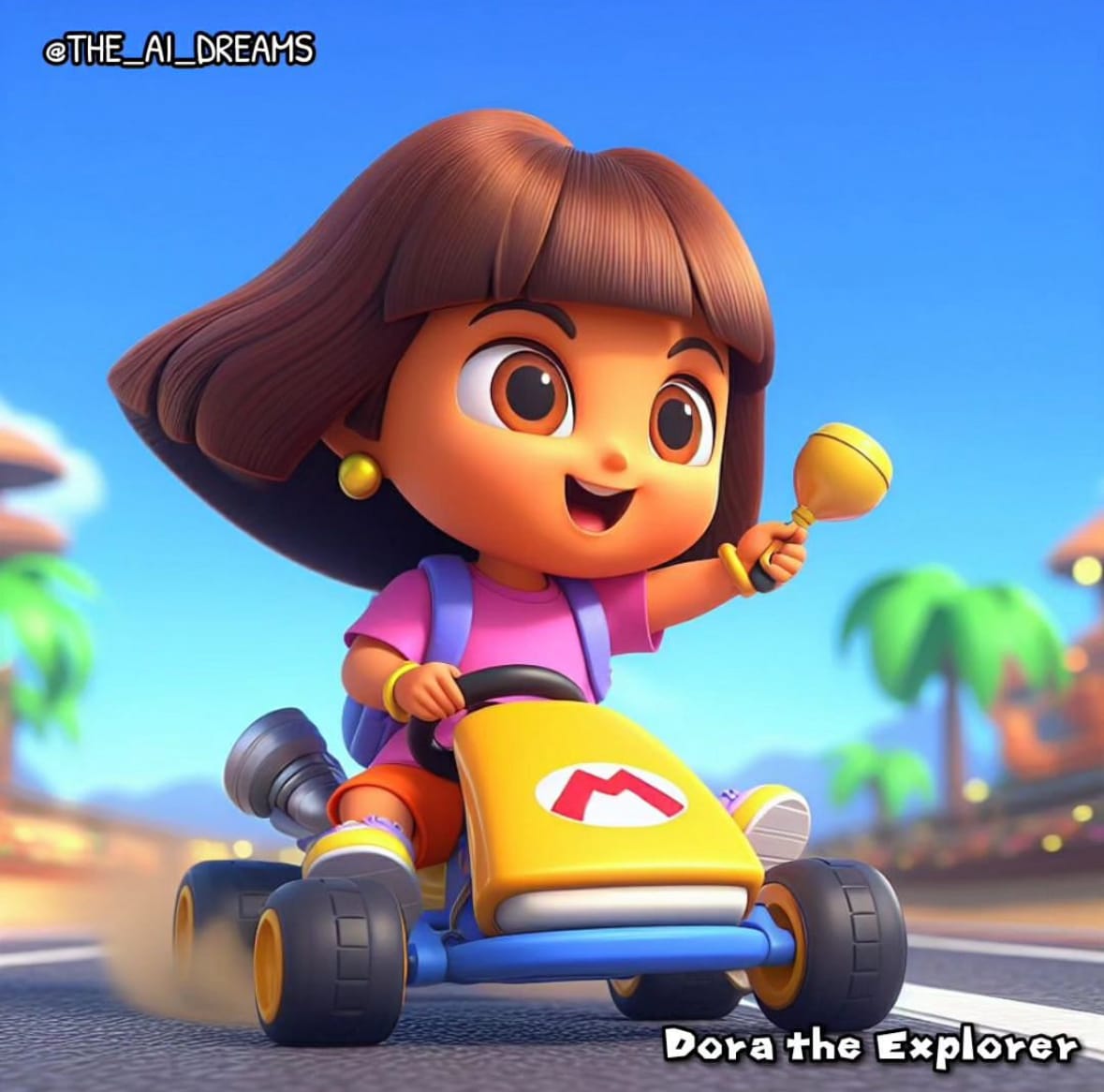 ตัวละครจากหนังและการ์ตูนดังในเกมแข่งรถ Mario Kart aiart
