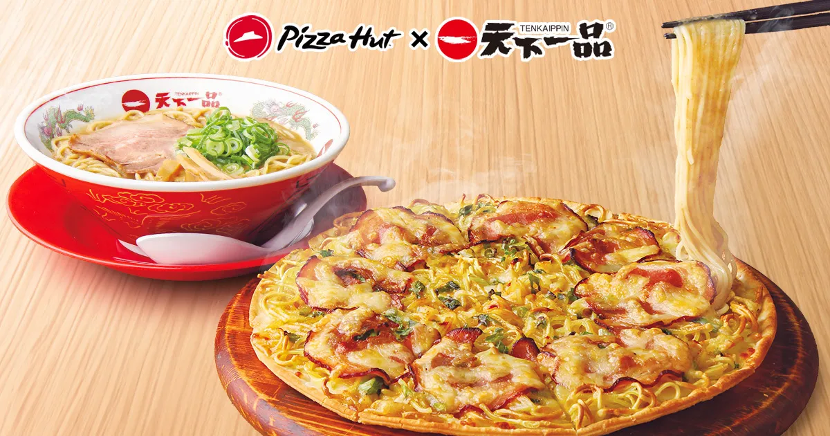 พิซซ่าหน้าราเมน pizza hut ญี่ปุ่น