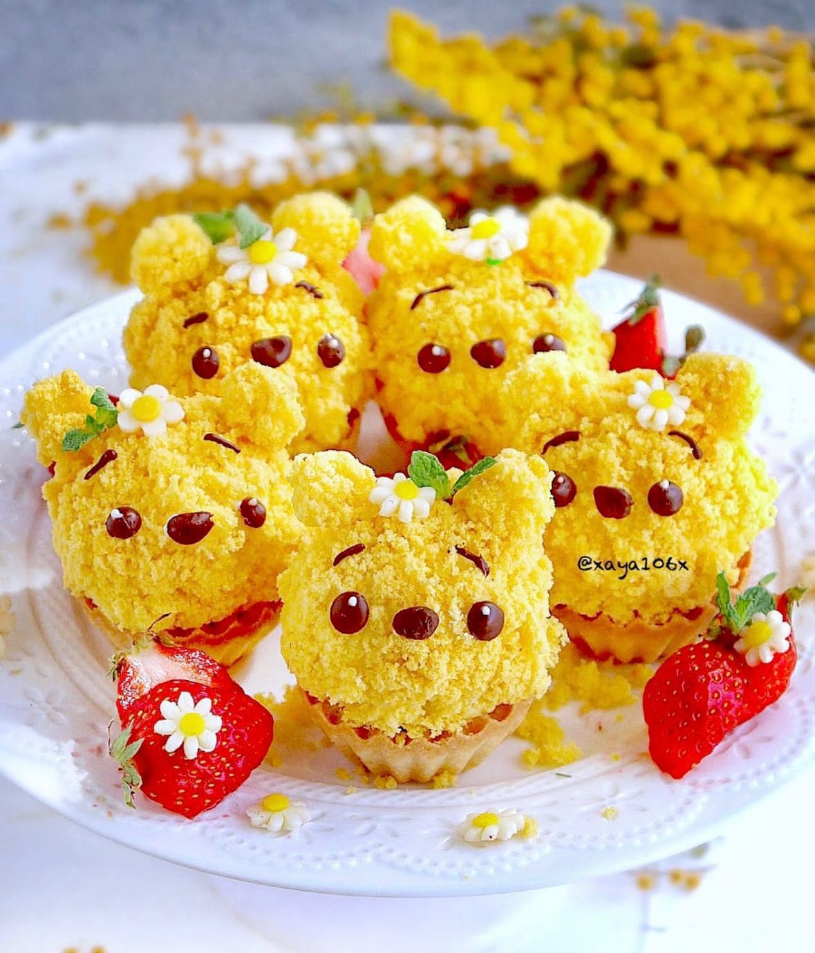 ไอเดียแต่งจานอาหาร ของหวาน ขนม หมีพูห์ Winnie the Pooh