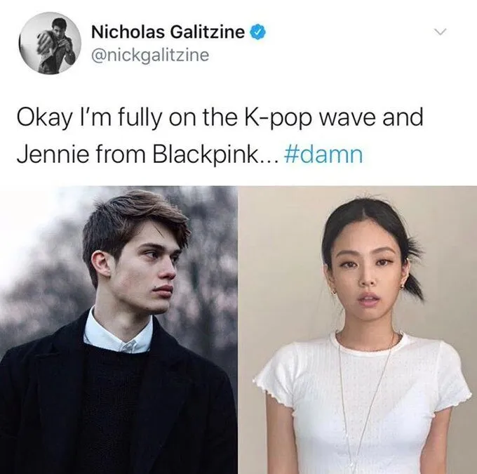 นิโคลัส กาลิตซีน nicholas galitzine ชอบเจนนี่ blackpink