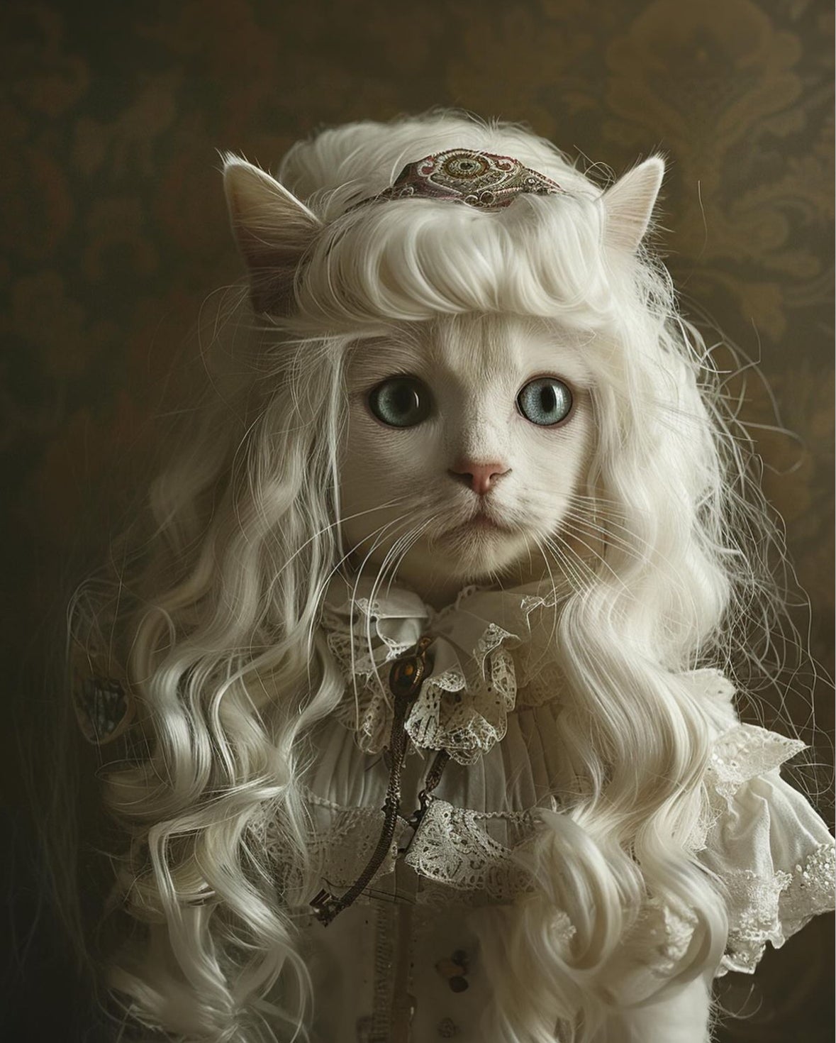 ภาพน้องแมวในลุคคอสตูมสุดคลาสสิก aiart
