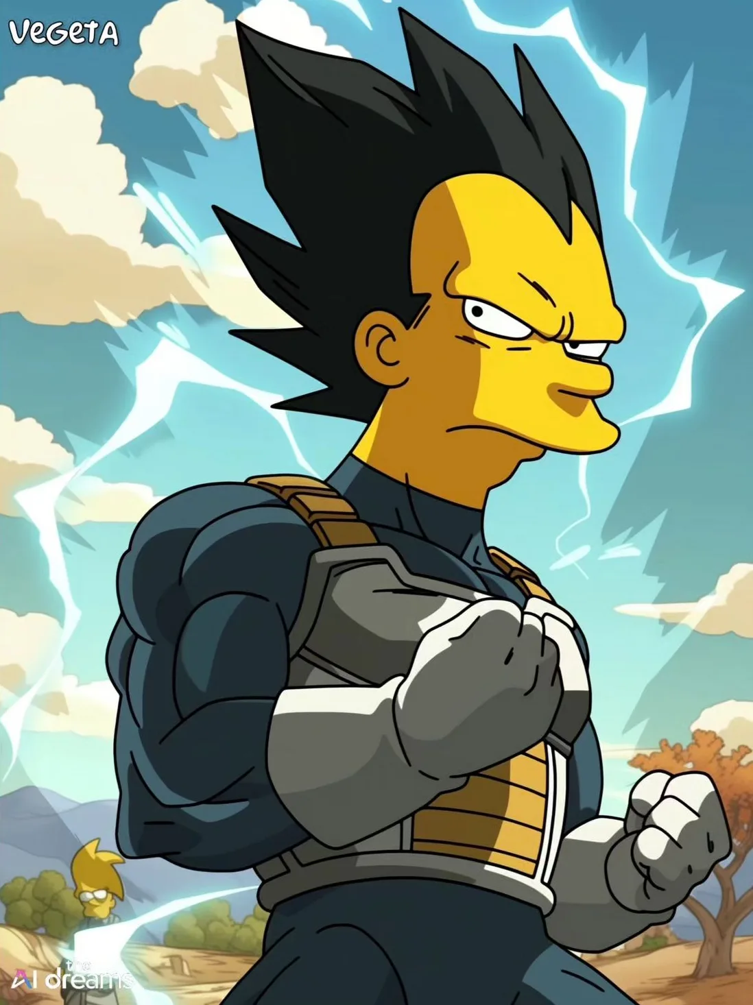 ตัวละคร Dragon Ball Z เวอร์ชั่นการ์ตูน The Simpsons Aiart
