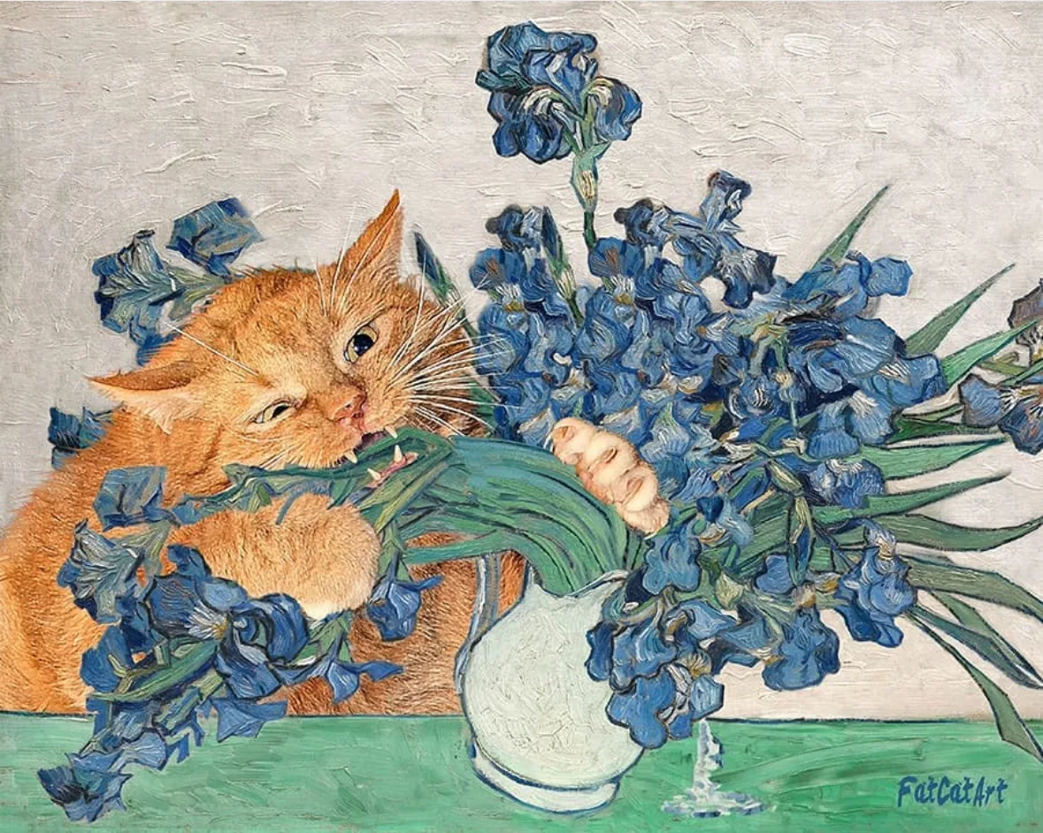 งานศิลปะคลาสสิก แมวส้ม Fatcatart