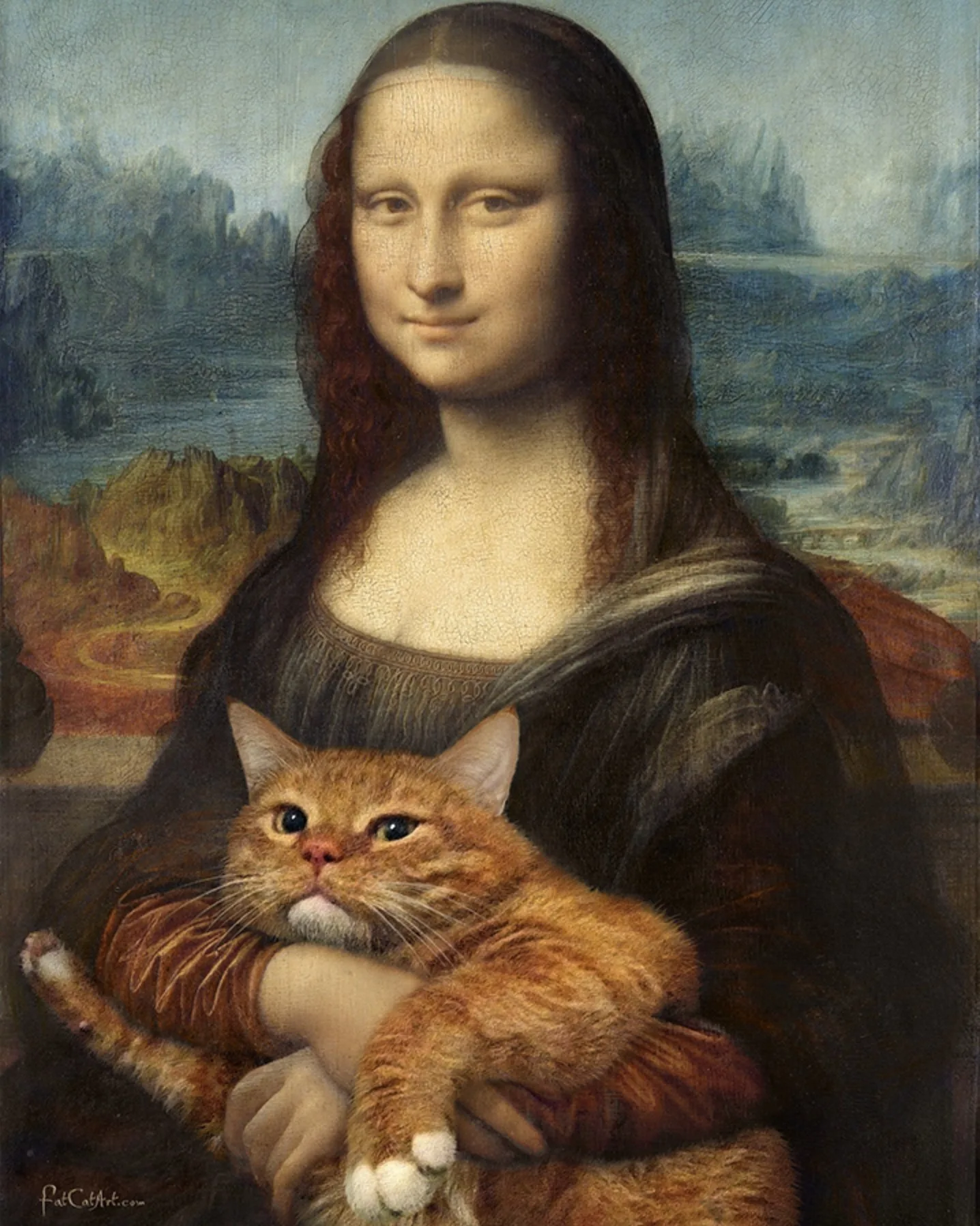 งานศิลปะคลาสสิก แมวส้ม Fatcatart