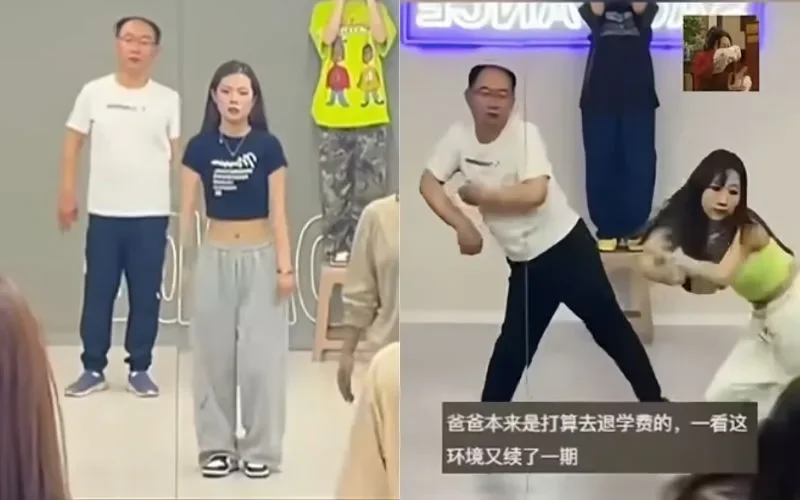 คุณพ่อชาวจีนเสียดายเงินค่าคอร์สเรียนเต้นที่ซื้อให้ลูกสาว เลยตัดสินใจลงเรียนเอง ก่อนโชว์ลีลาสุดพริ้วจนกลายเป็นไวรัล!