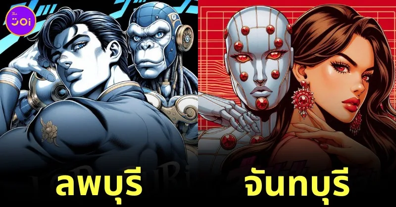 พาส่อง 28 ภาพสแตนด์ประจำจังหวัดต่าง ๆ ของไทย หากอยู่ในอนิเมะ &Quot;Jojo’s Bizarre Adventure โจโจ้ ล่าข้ามศตวรรษ&Quot; โดย &Quot;คุณธตรัฐ ไตรณรงค์&Quot;