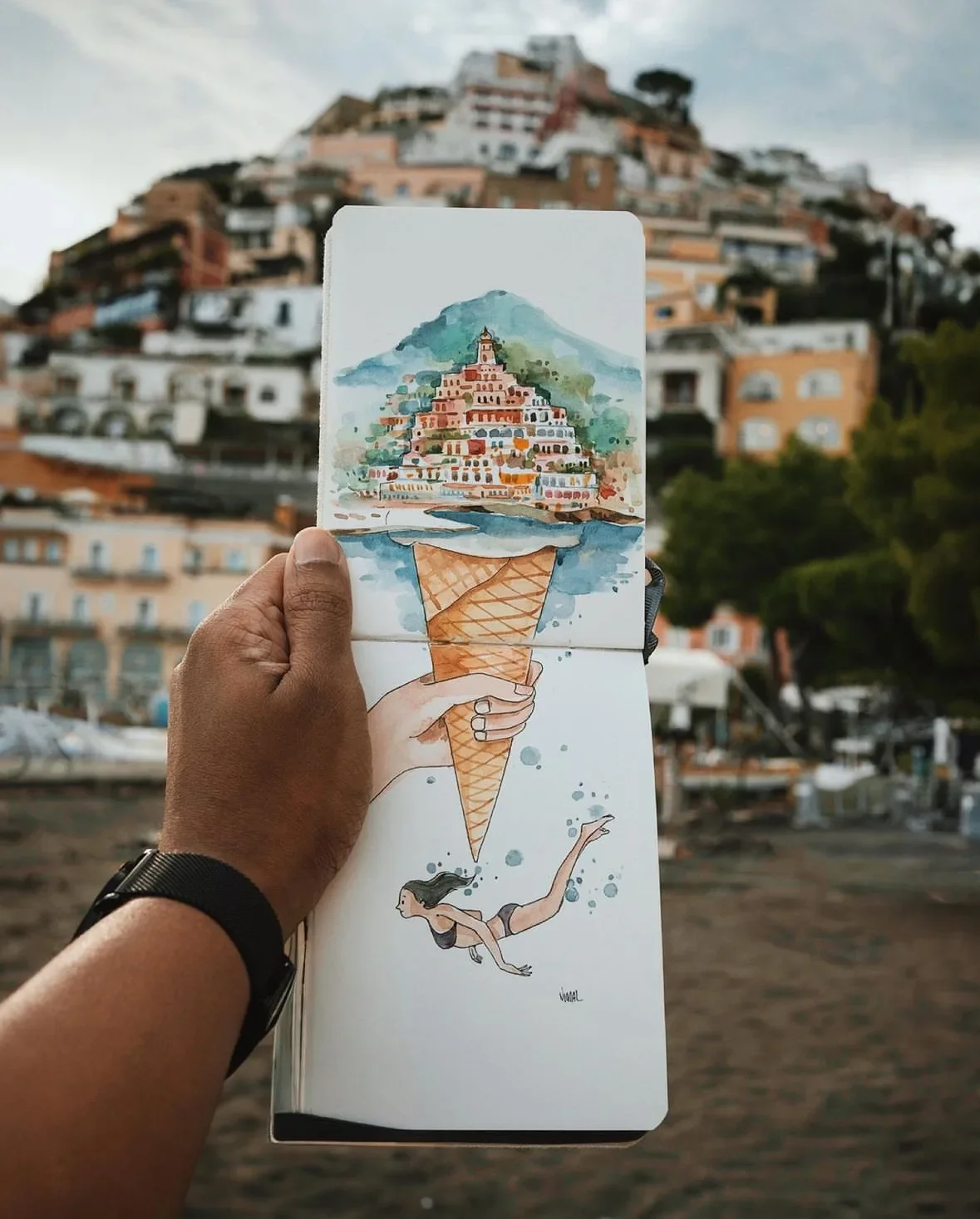 ภาพสเก็ตช์การเดินทางท่องเที่ยวสุดน่ารัก Travel Sketches