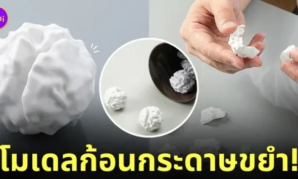 โมเดลก้อนกระดาษขยำ Trash Plastic Model