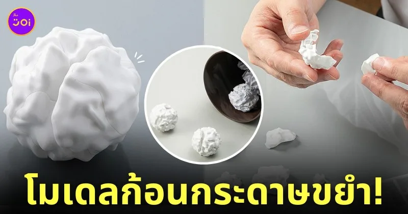 โมเดลก้อนกระดาษขยำ Trash Plastic Model