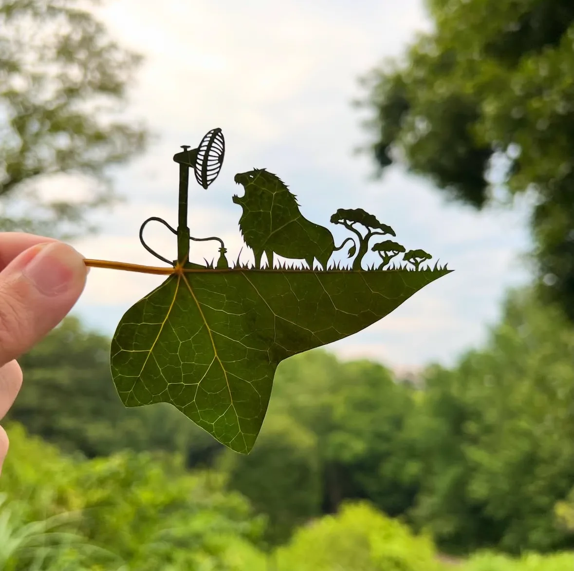 ผลงานศิลปะการตัดแต่งใบไม้สุดเจ๋ง Lito Leaf Art