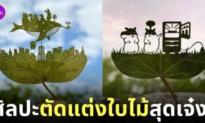 ผลงานศิลปะการตัดแต่งใบไม้สุดเจ๋ง Lito Leaf Art