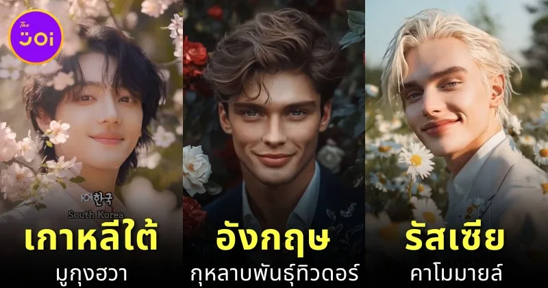 เมื่อ AI เปลี่ยน 13 ดอกไม้ประจำชาติของแต่ละประเทศให้กลายเป็นหนุ่มหล่อที่จะทำให้หัวใจของทุกคนละลาย!