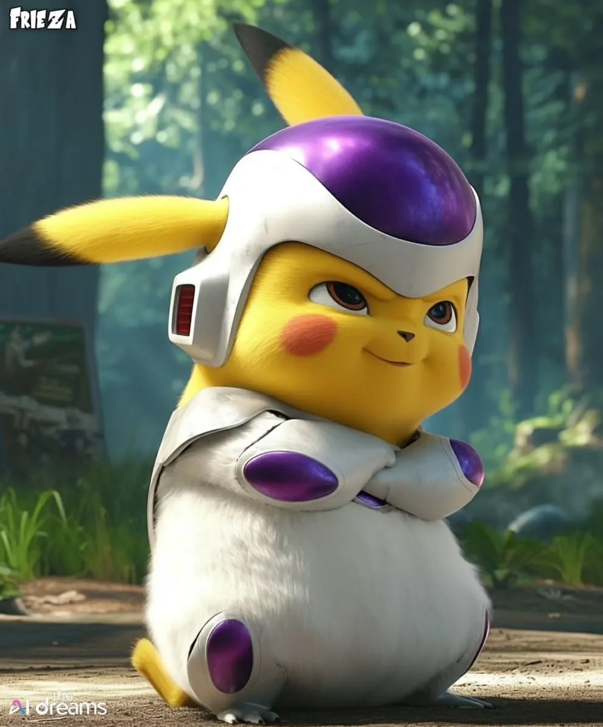 ปิกาจู pikachu ตัวละครในอนิเมะ Dragon Ball Z aiart