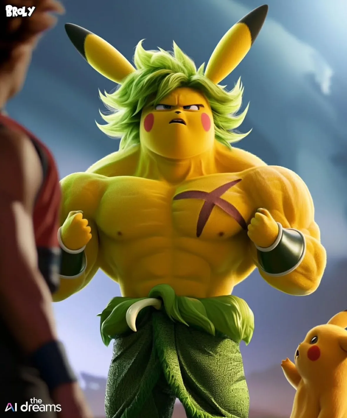 ปิกาจู pikachu ตัวละครในอนิเมะ Dragon Ball Z aiart