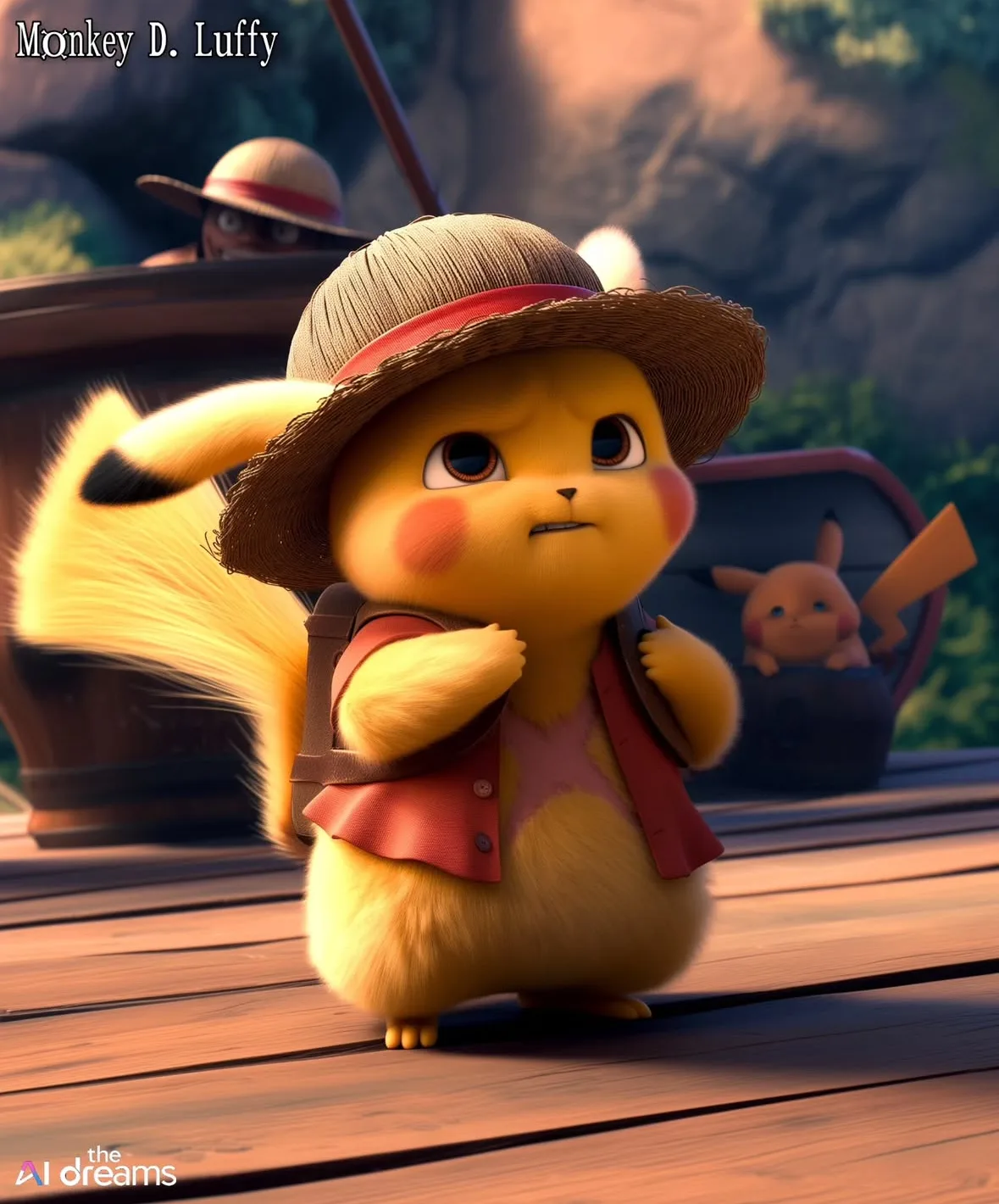 ปิกาจู pikachu ตัวละครในอนิเมะ One Piece aiart