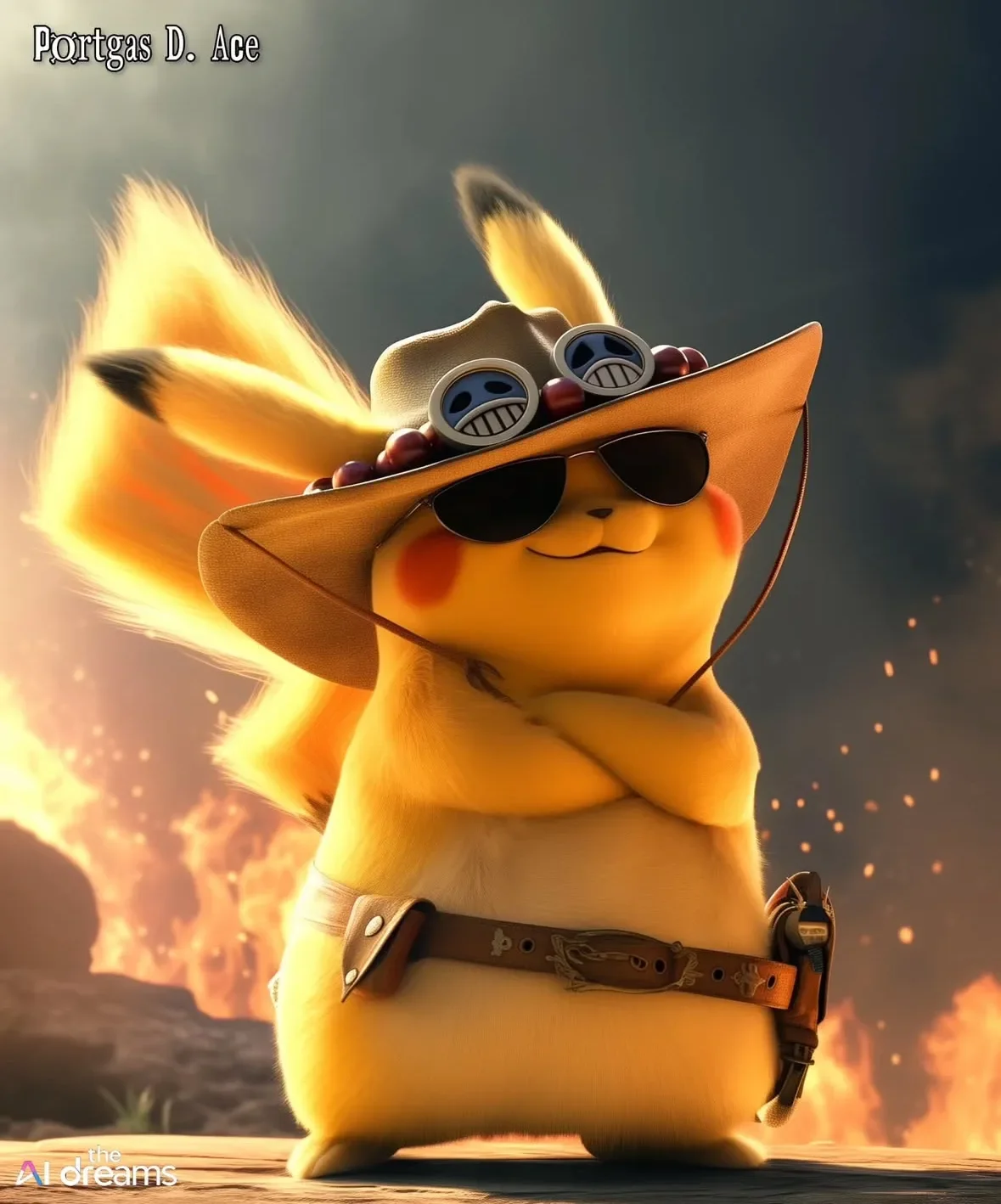 ปิกาจู pikachu ตัวละครในอนิเมะ One Piece aiart