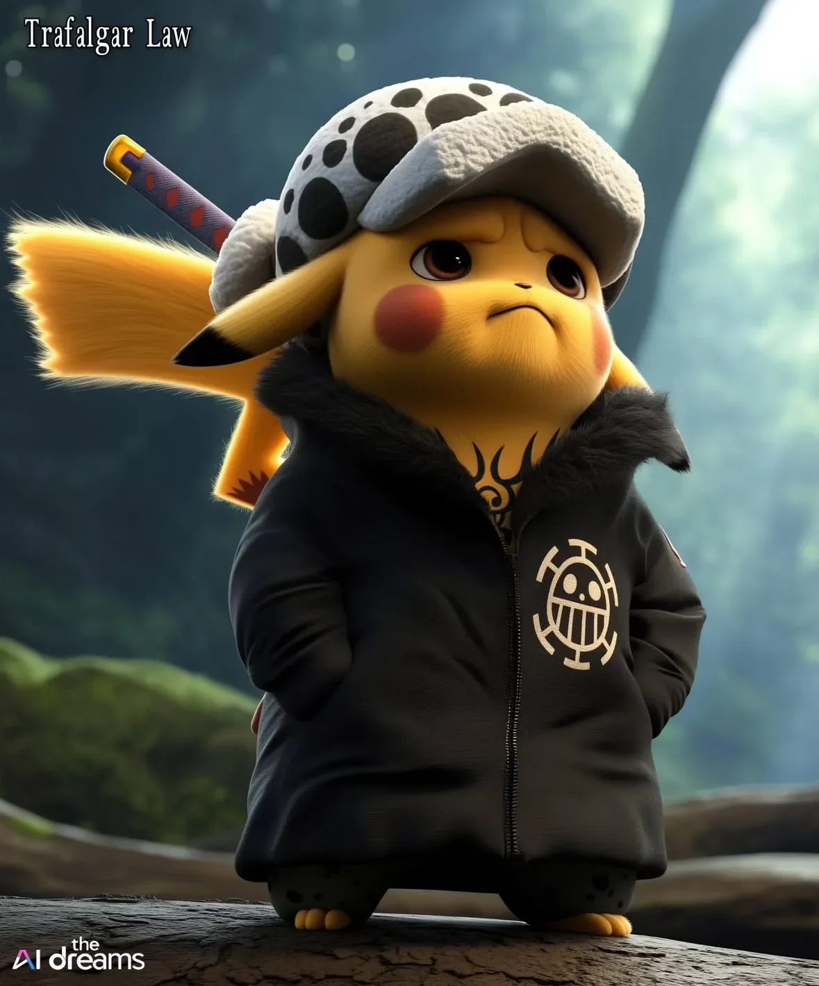 ปิกาจู pikachu ตัวละครในอนิเมะ One Piece aiart