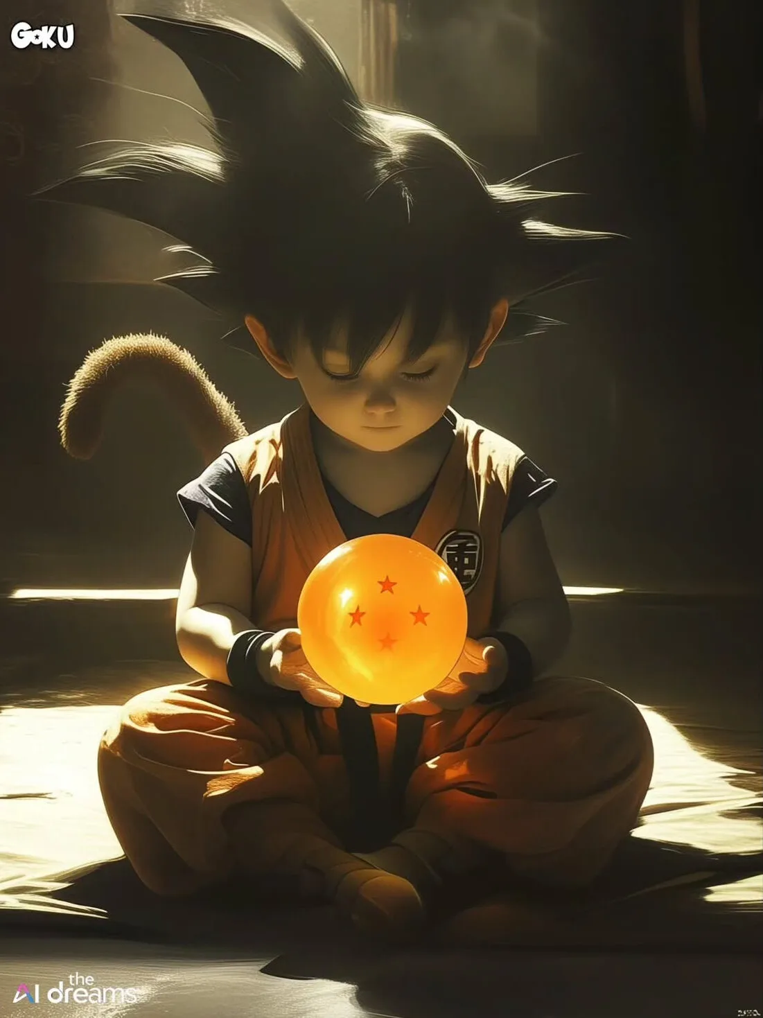 ภาพตัวละคร Dragon Ball Z วัยรุ่นฟันน้ำนม aiart