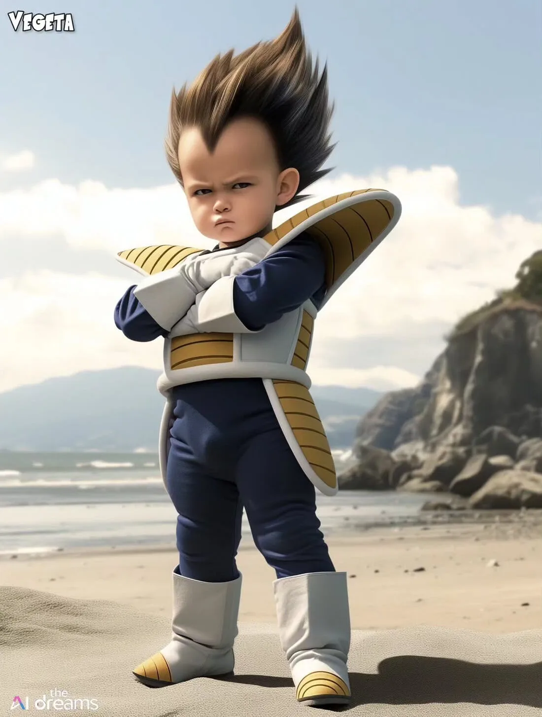 ภาพตัวละคร Dragon Ball Z วัยรุ่นฟันน้ำนม aiart
