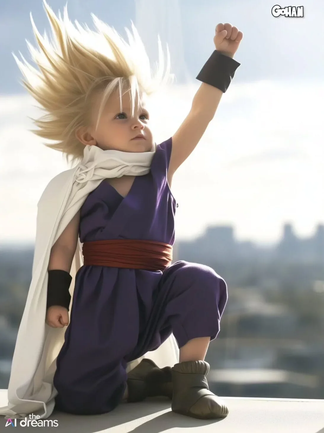 ภาพตัวละคร Dragon Ball Z วัยรุ่นฟันน้ำนม aiart