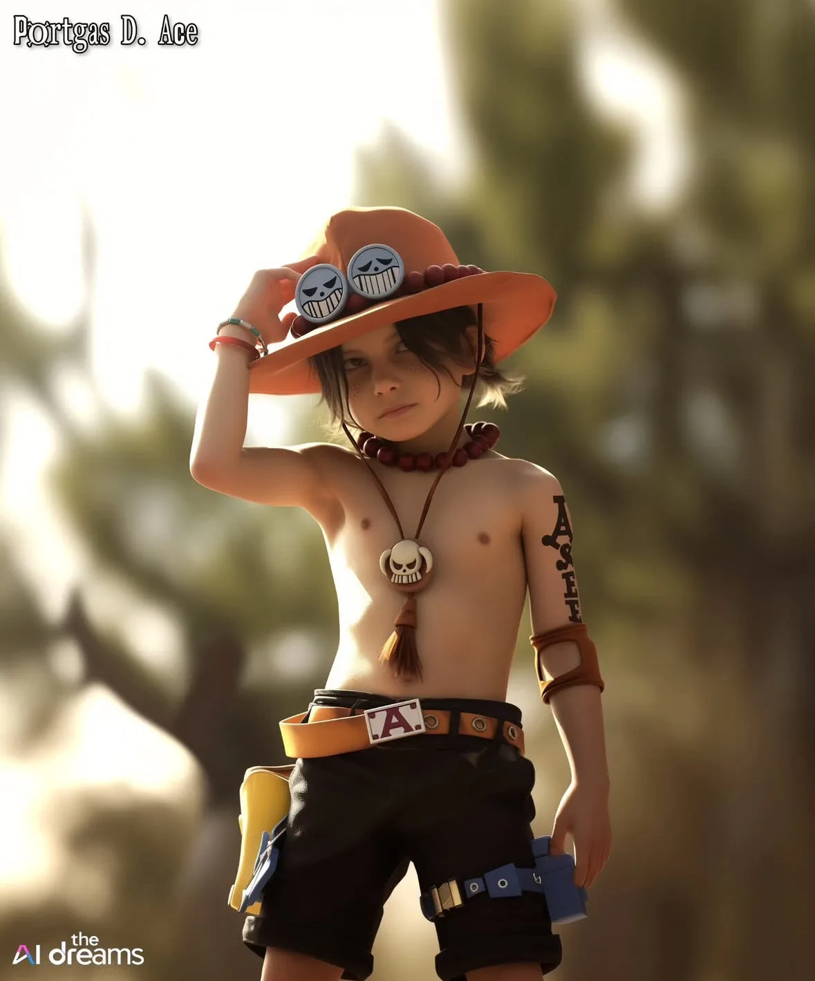 ภาพตัวละคร One Piece วัยรุ่นฟันน้ำนม aiart