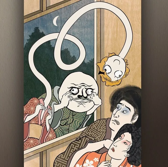 พาส่อง 15 มีมดังบนโลกออนไลน์ในสไตล์ภาพวาดสมัยเอโดะ โดย AI