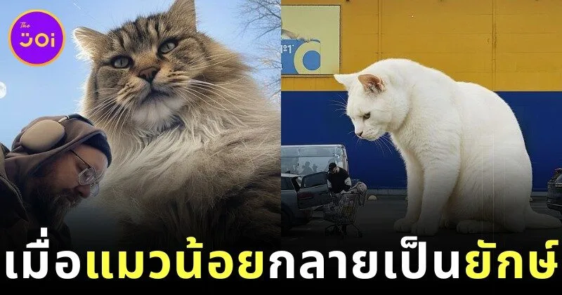 พาส่อง 24 ภาพเหนือจริงสุดฮา “หากเจ้าแมวน้อยกลายเป็นยักษ์ตัวโต” ผลงานจากศิลปิน Andrey Scherbak