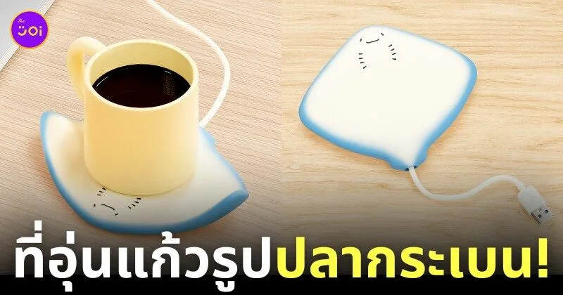 ที่อุ่นแก้วรูปปลากระเบน