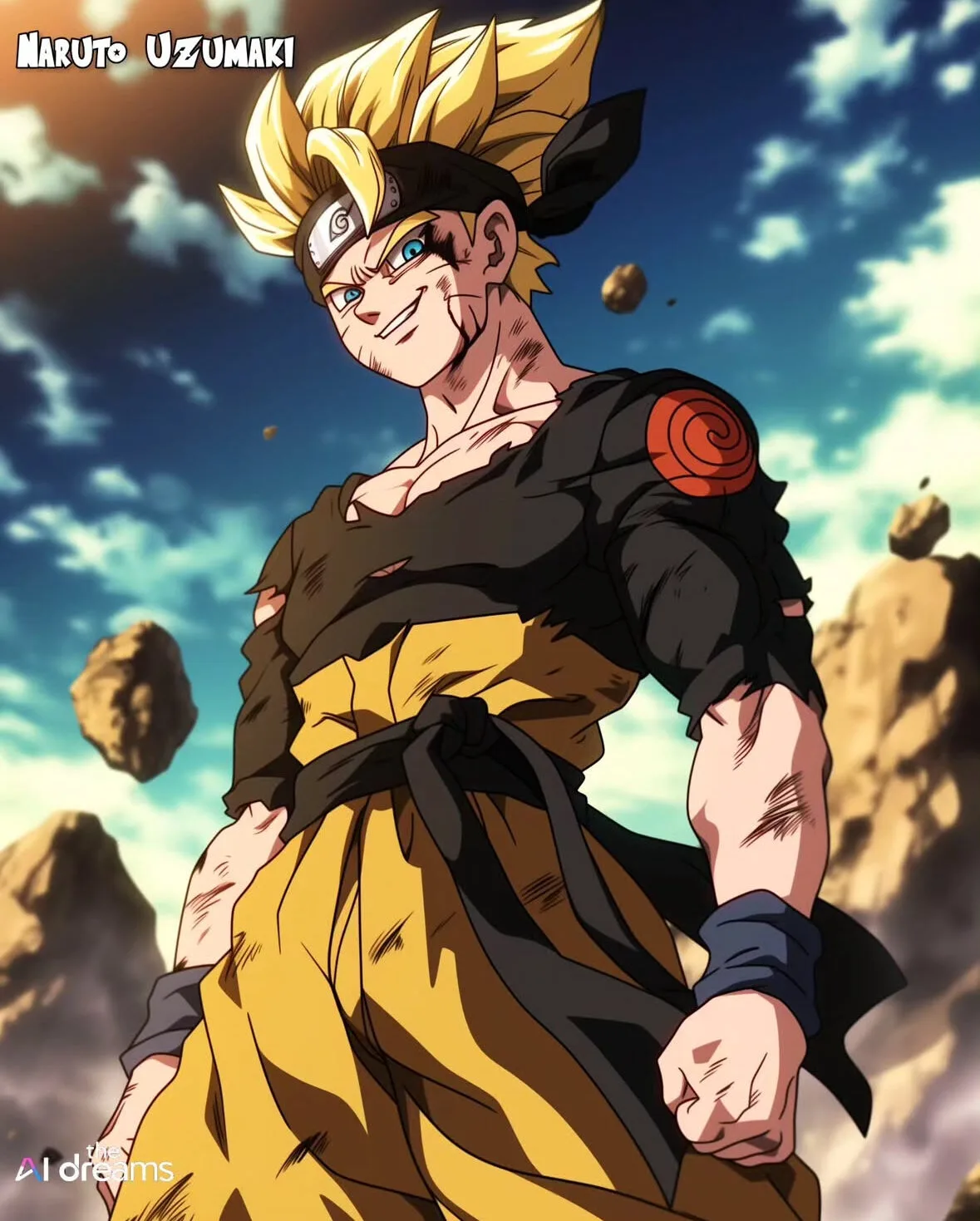 ตัวละครนารูโตะ Naruto เวอร์ชั่น Dragon Ball Z aiart
