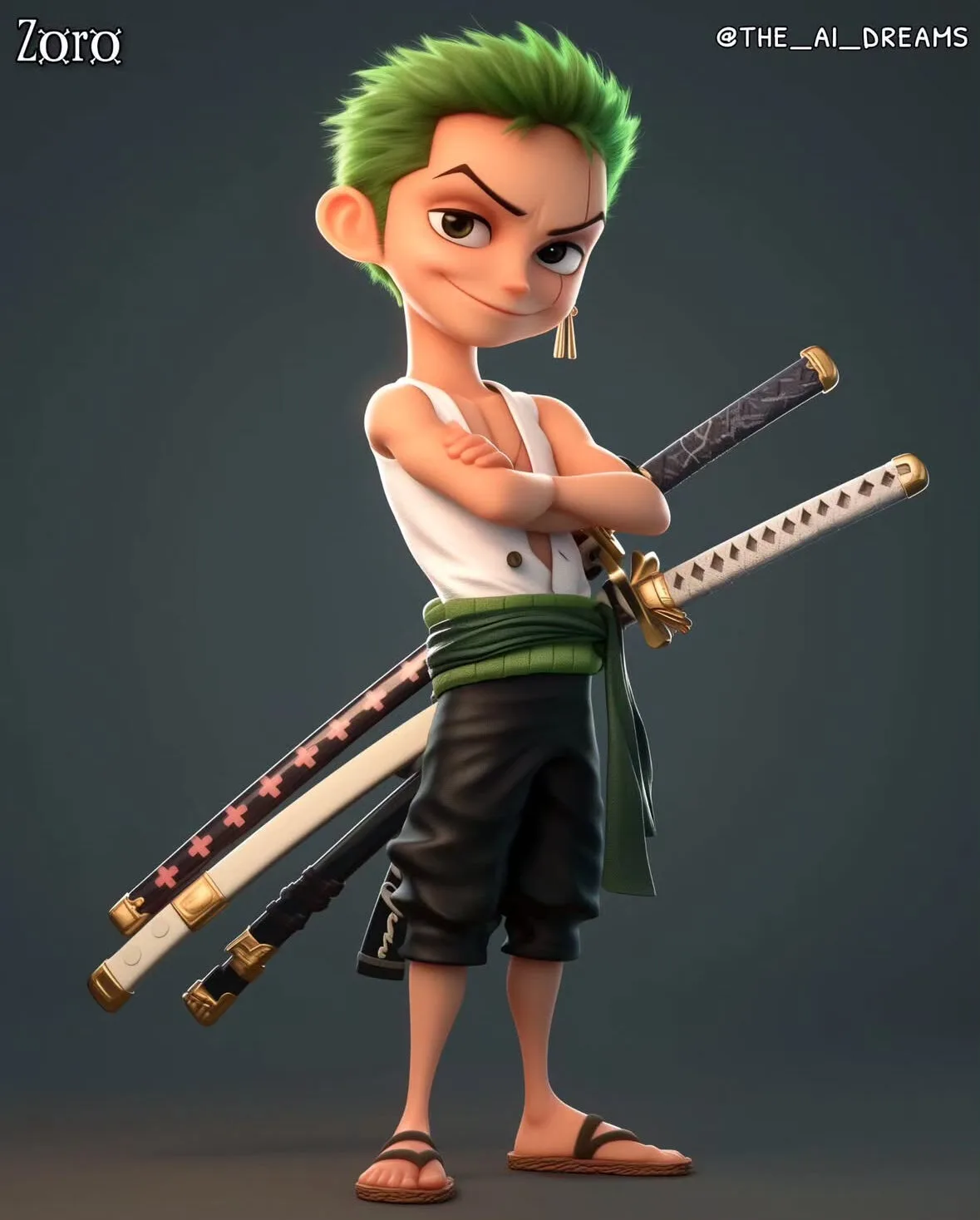 ตัวละคร One Piece แอนิเมชั่น Disney Pixar aiart