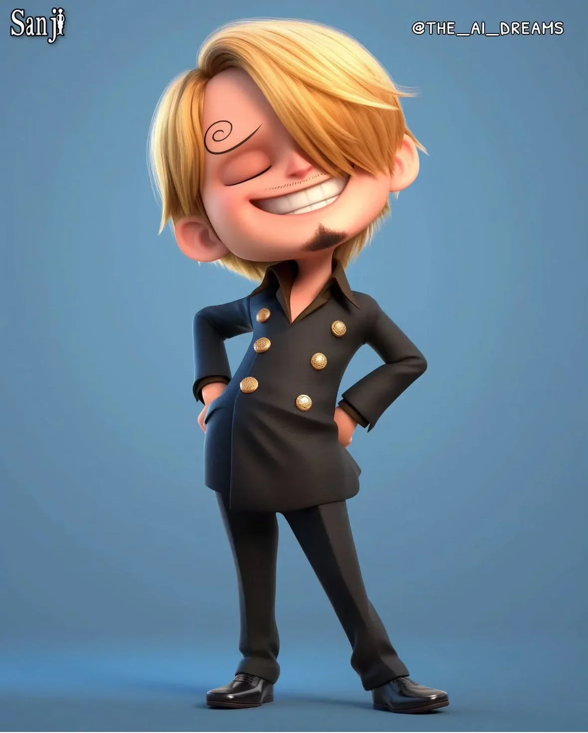 ตัวละคร One Piece แอนิเมชั่น Disney Pixar aiart