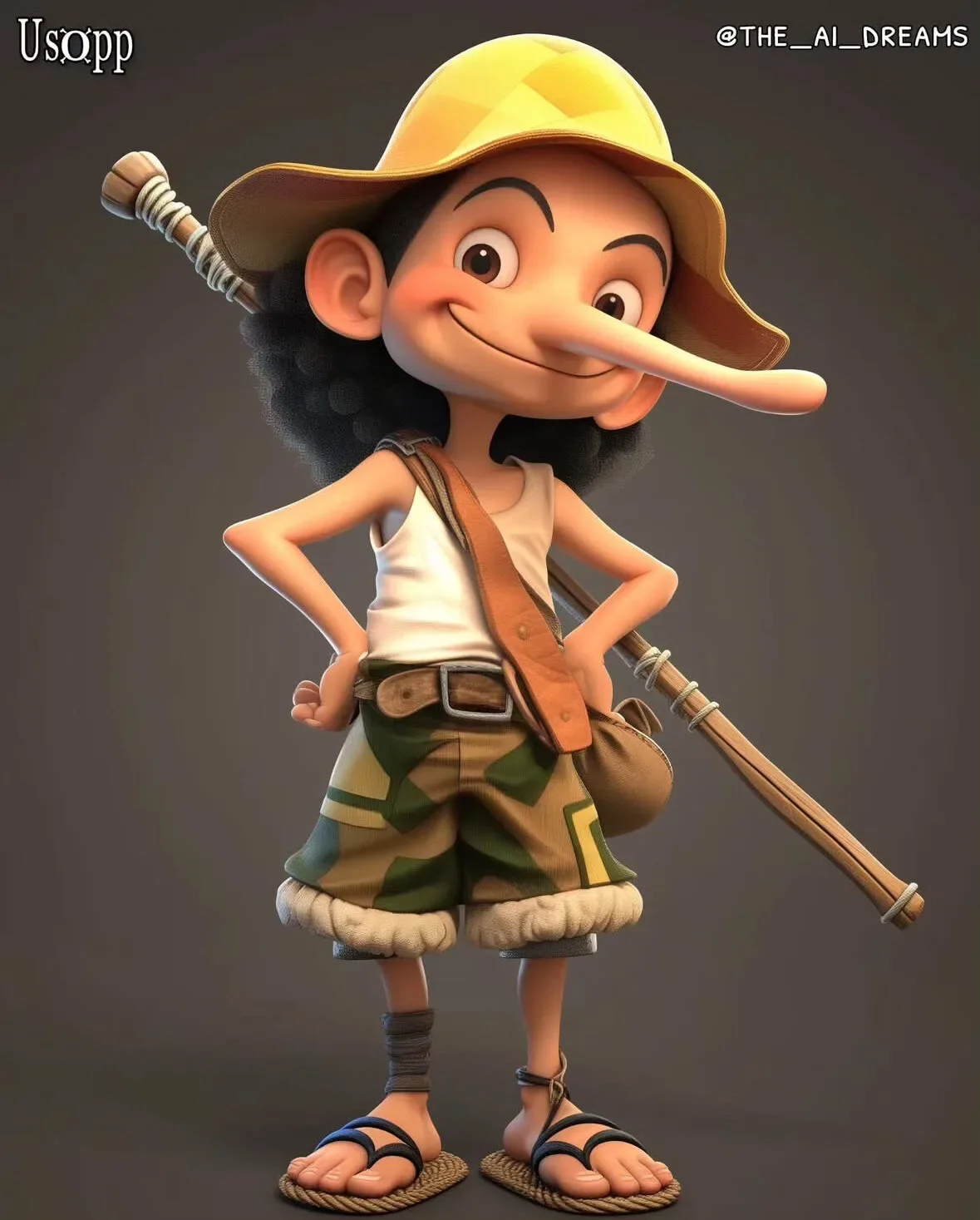 ตัวละคร One Piece แอนิเมชั่น Disney Pixar aiart