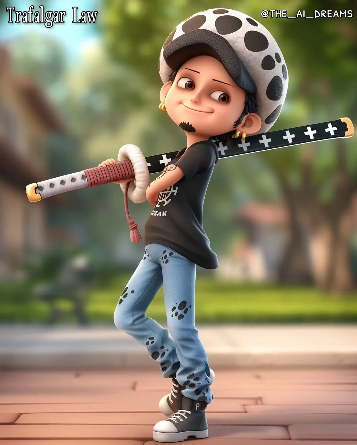 ตัวละคร One Piece แอนิเมชั่น Disney Pixar aiart