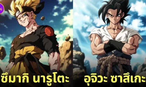 ตัวละครนารูโตะ Naruto เวอร์ชั่น Dragon Ball Z aiart