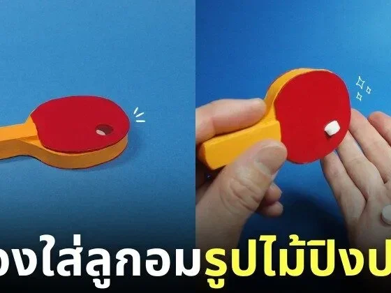 กล่องใส่ลูกอมรูปไม้ปิงปอง