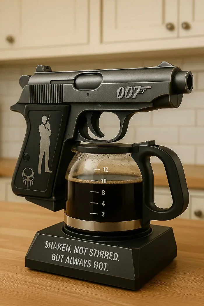 เมื่อ AI สร้างภาพ 22 เครื่องชงกาแฟรูปทรงตัวละครในหนังดัง โดย "ฮิดเรเลย์ (Hidrėlėy)"